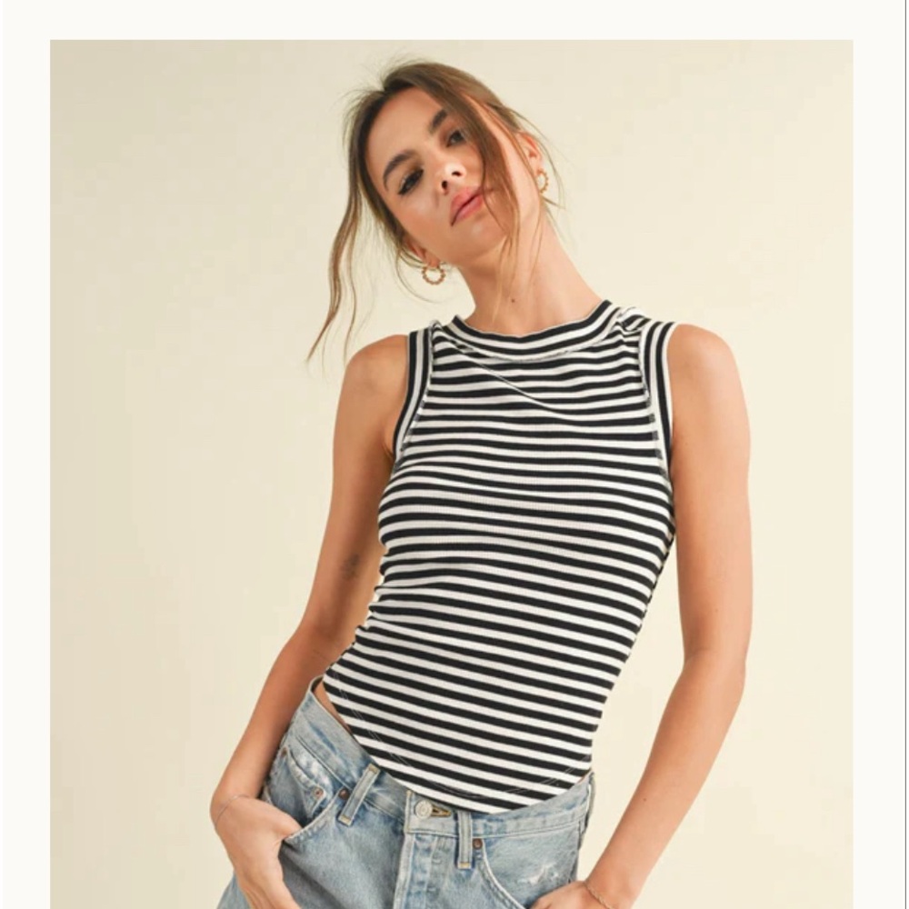 Miou Muse striped top! Like new, Medium but fits like a small.